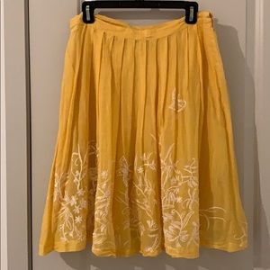 Anthro Embroidered Skirt